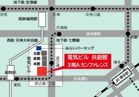 電気ビル 共創館のマップ